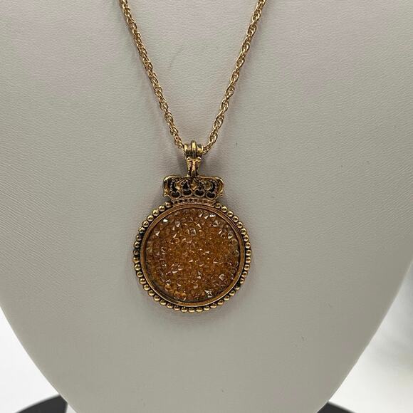 My Saint My Hero Virgin Mary Reversible Gold Tone Necklace - Picture 4 of 8